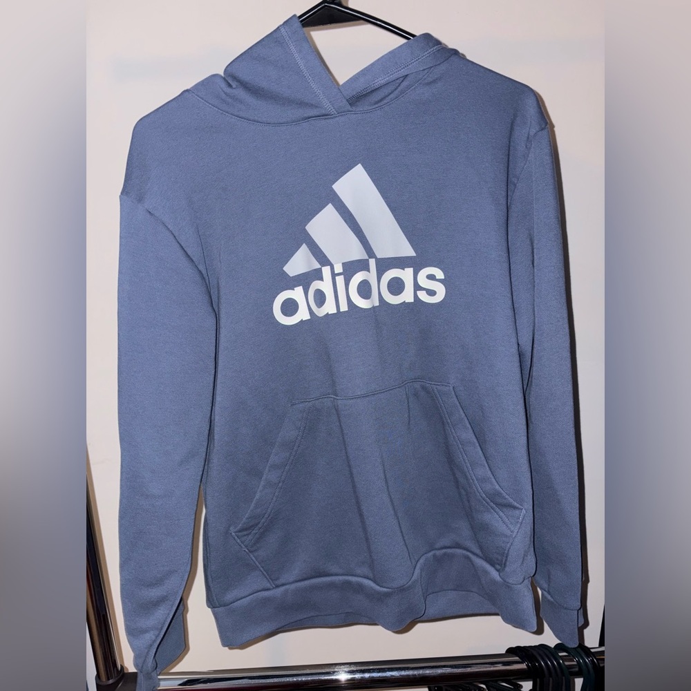 Adidas Men's Blue Hoodie Sweater